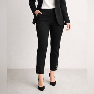Counterparts Black Studded Ankle Crop Pants Women's XL Pull-On Stretch